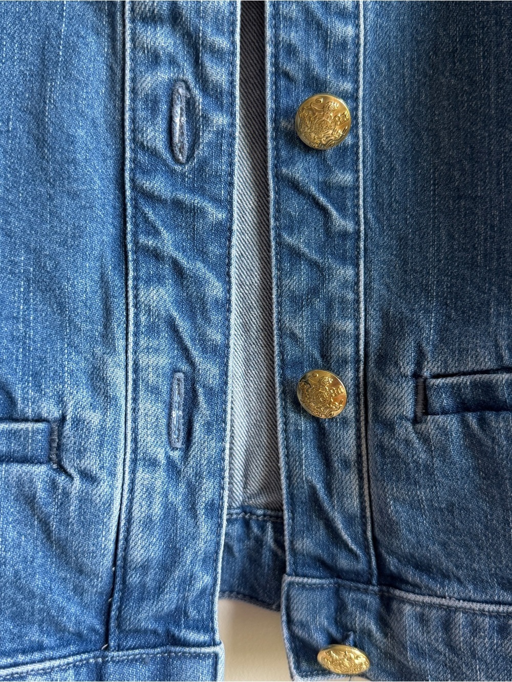 J.Crew Lady Louisa Cropped Denim Jacket Women’s Size 8 - Picture 5 of 11
